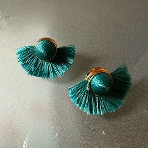 Bauble Bar turquoise fringe earrings